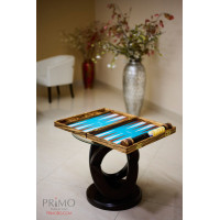 PRIMO "Zebra & Ostrich" Luxury Backgammon Board Set "Master" Mod. - (22 1/4", Zebra Wood, Genuine Ostrich Leather)