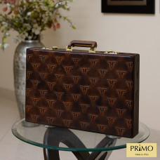 PRIMO "Texas" Luxury Backgammon Board Set "Master" Mod - (Genuine Leather Cover)