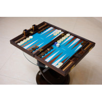 PRIMO "Texas" Luxury Backgammon Board Set "Master" Mod - (Genuine Leather Cover)