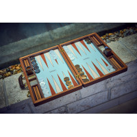 PRIMO "Croco" Luxury Backgammon Board Set "Master" Mod - (22 1/4" Croco Style Genuine Leather Cover)
