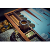 PRIMO "Croco" Luxury Backgammon Board Set "Master" Mod - (22 1/4" Croco Style Genuine Leather Cover)