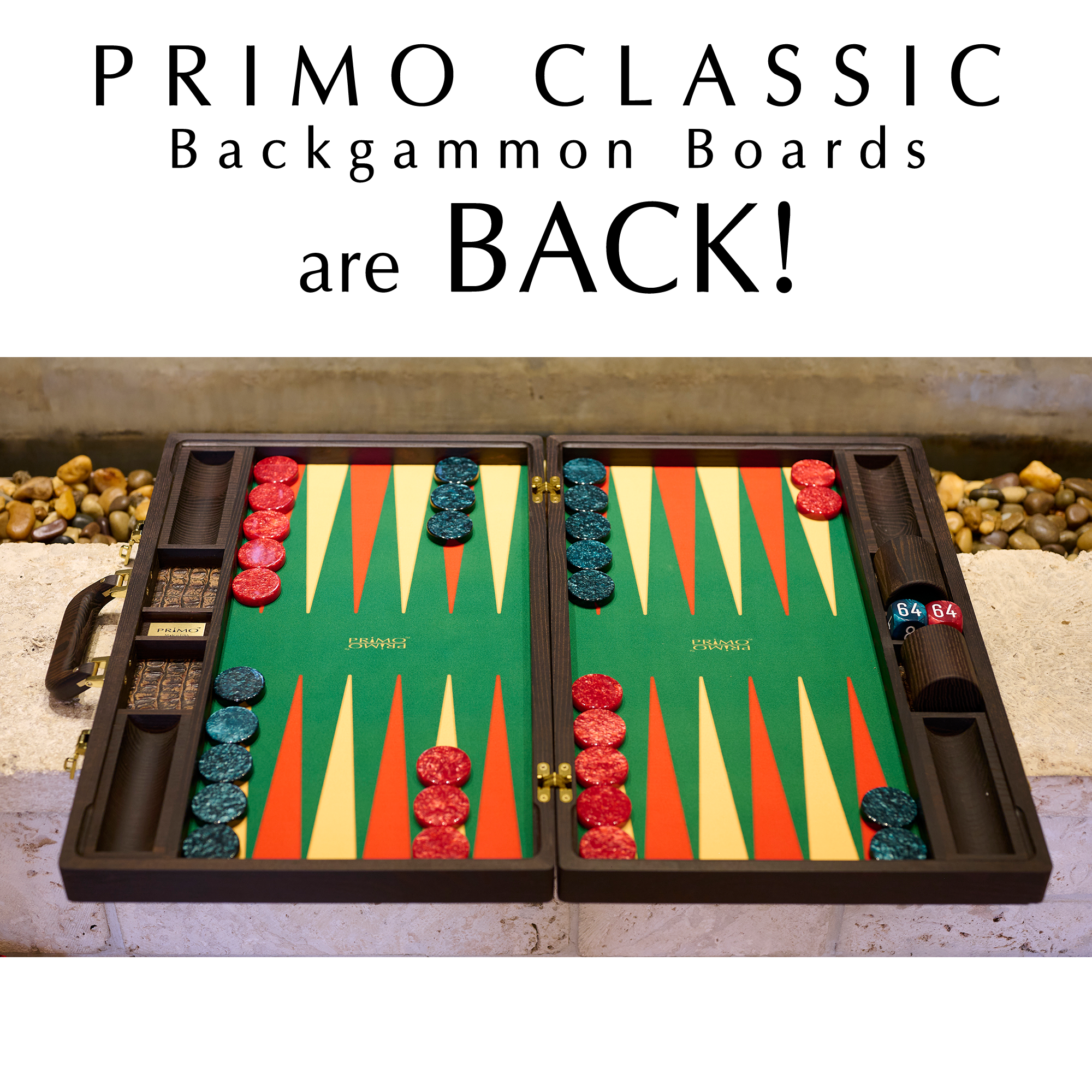 PRIMO Classic Backgammon Board Casino
