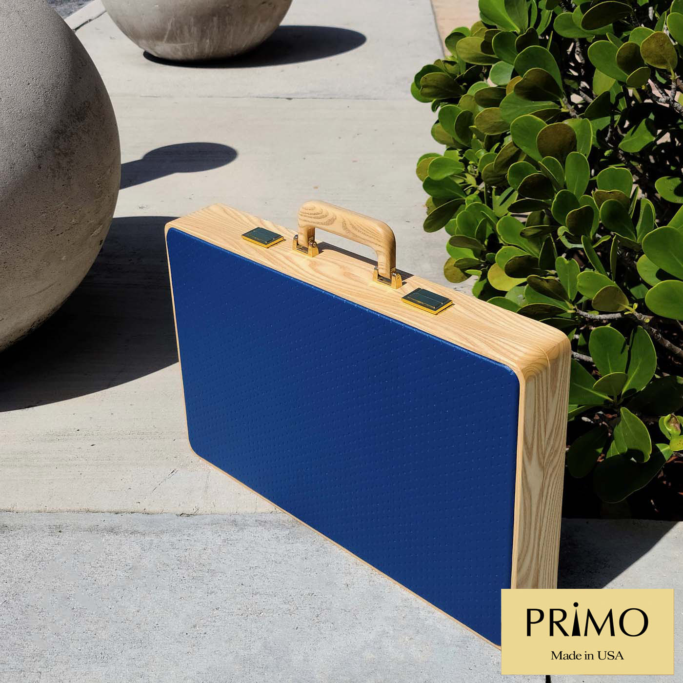 PRIMO (ex. Gamblicon) "Classic Blue" Luxury Backgammon Board Set