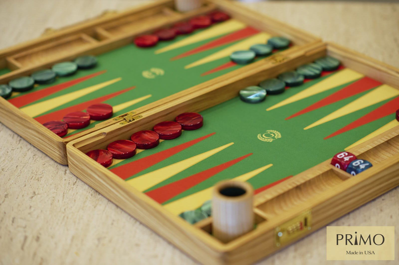 "Classic Red" Luxury Backgammon Board